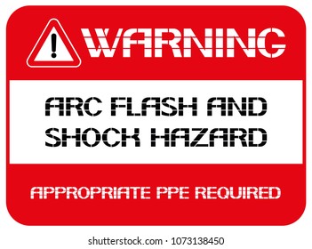 Warning.Arc flach and shock hazard.
A warning poster on the harmful effects on human health.