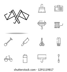 warning flags icon. construction icons universal set for web and mobile