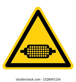 Warning Flame Arrester Must Be Worn Symbol Sign, Vector Illustration, Isolate On White Background Label. EPS10