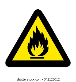 Warning Flammable Liquid Sign