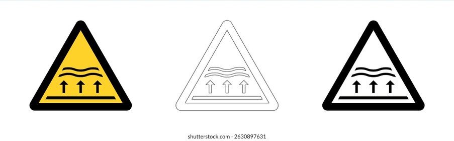 Warning flooding area in vector format