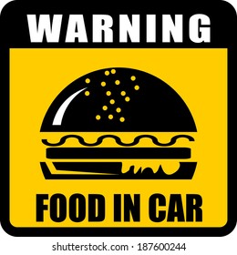 warning food car