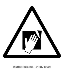Avertissement Symbole De Verre Fragile, Illustration vectorielle, Isolé Sur Étiquette D'Arrière-Plan Blanc. EPS10