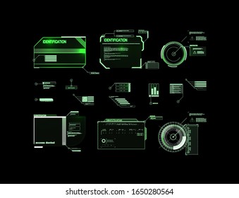 Warning frame. Abstract tech design Blue and red futuristic frame in modern HUD style background. Abstract technology communication design innovation concept background.Vector abstract graphic design.