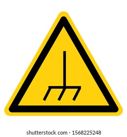 Warning Frame Chassis Symbol Sign, Vector Illustration, Isolate On White Background Label. EPS10