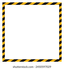 Imágenes de marco de advertencia con tiras. Ilustración vectorial.