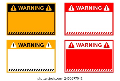 Warning frame images with strips. Vector illustration.