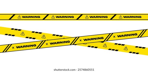 Warning Frame Yellow Black Diagonal Stripes. Warn Caution symbol. Isolated on white background. Safety, danger blank empty border template. Vector Illustration.