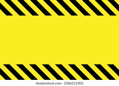 Warning frame with yellow and black, red diagonal stripe pattern. Frame caution with warning tape. Warning frame with yellow and black diagonal stripes. Rectangle warn frame set. 