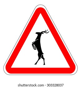 warning funny deer sign 