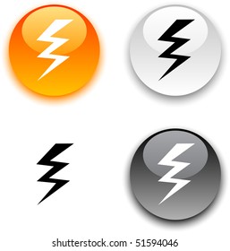 warning glossy round vector buttons.