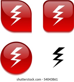 warning glossy vibrant web buttons.
