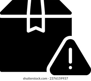 vector de ilustración de icono de glifo de advertencia