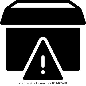 Vector de ilustración de icono de glifo de advertencia