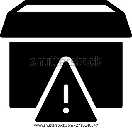 warning glyph icon illustration vector