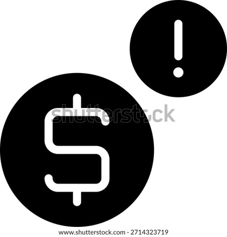 warning glyph icon illustration vector
