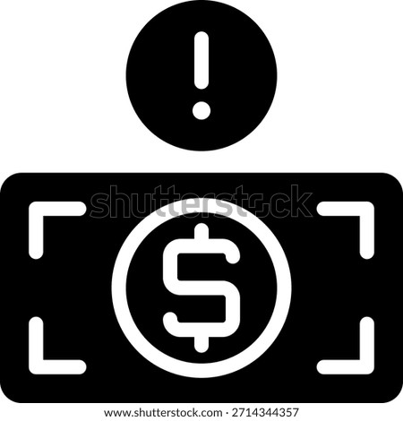 warning glyph icon illustration vector