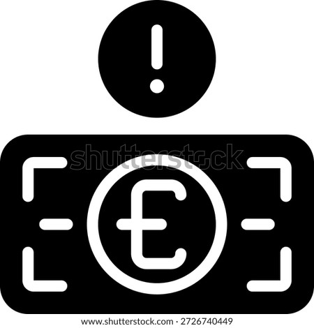 warning glyph icon illustration vector