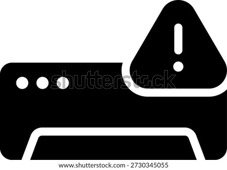 warning glyph icon illustration vector