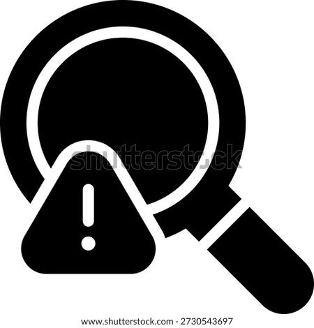 warning glyph icon illustration vector