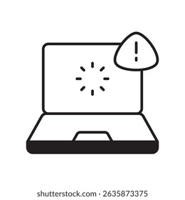 Icono de glifo de advertencia con fondo blanco Vector Ilustración de stock
