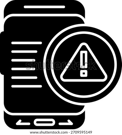 Warning Glyph Style Icon Design