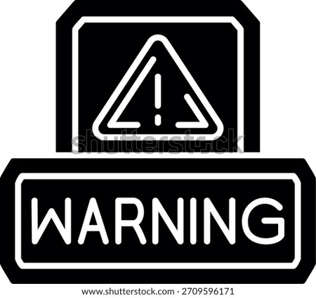 Warning Glyph Style Icon Design