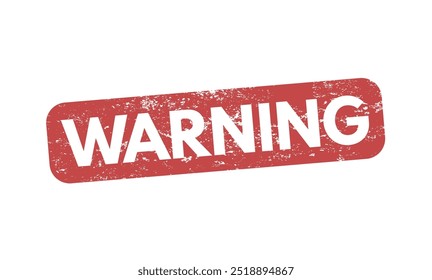 warning - grunge red rubber stamp - vector illustration
