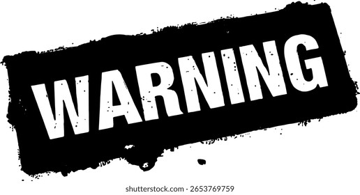 Advertencia, Advertencia Grunge Rojo Sello de goma - Advertencia Grunge Ilustración vectorial