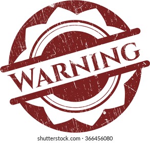 Warning grunge seal