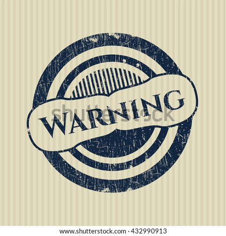 Warning grunge seal