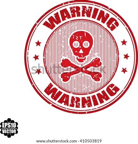 Warning grunge stamp.Vector