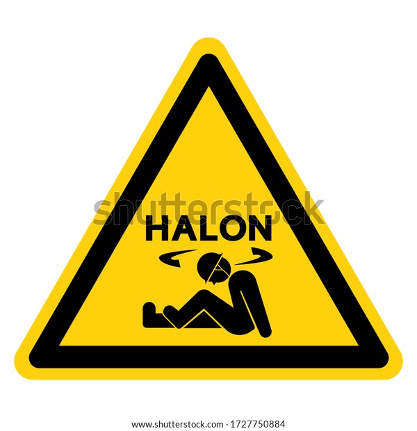 Warning Halon Symbol Sign Vector Illustration: เวกเตอร์สต็อก (ปลอดค่า ...