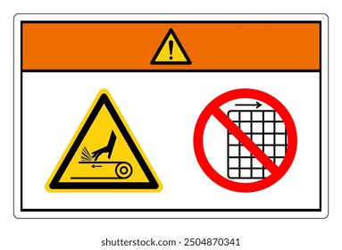 Warning Hand Abrasion Belt Drive Do Not Remove Guard Symbol Sign, Vector Illustration, Isolate On White Background Label .EPS10