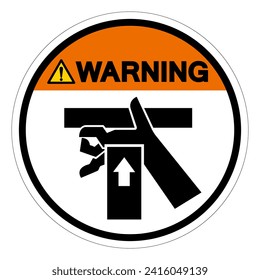 Warning Hand Crush Force From Below Symbol Sign, Vector Illustration, Isolate On White Background Label .EPS10