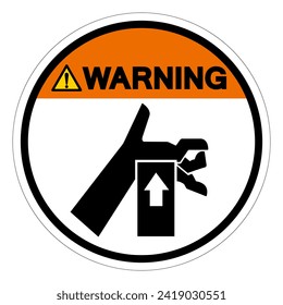 Warning Hand Crush Force from Below Symbol Sign, Vector Illustration, Isolate On White Background Label .EPS10