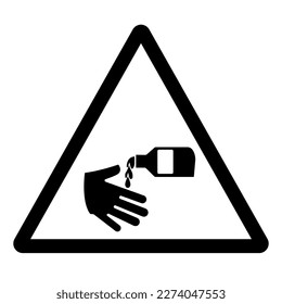 Signo de símbolo de peligro de aplastamiento de mano de advertencia,Ilustración de vectores, Aislar en etiqueta de fondo blanco. EPS10