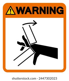 Warning Hand Crush Pinch Point Symbol Sign, Vector Illustration, Isolate On White Background Label .EPS10