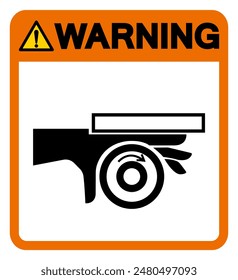 Warning Hand Crush Roller Pinch Point Symbol Sign, Vector Illustration, Isolate On White Background Label .EPS10