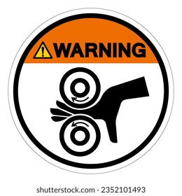 Warning Hand Entangle Left Symbol Sign, Vector Illustration, Isolate On White Background Label .EPS10