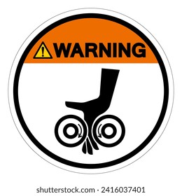 Signo de símbolo de rollo de enredo de mano de advertencia, Ilustración vectorial, Aislar en la etiqueta de fondo blanco .EPS10