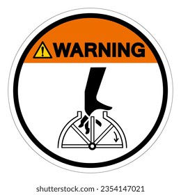 Warning Hand Entanglement Rotating Symbol Sign, Vector Illustration, Isolate On White Background Label .EPS10