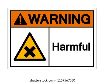 Warning Harmful Symbol Sign Vector Illustration Stock Vector (Royalty ...