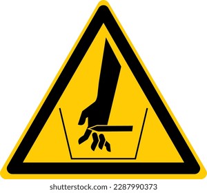 Warning Hazard Caution ISO Signs Icon Symbol Pictogram Cutting Of Blade Fingers