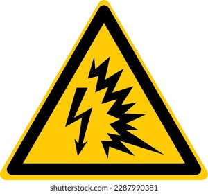 Advertencia Precaución ISO Señales Símbolo de icono Pictograma Arco Flash Eléctrico