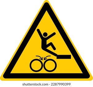 Warning Hazard Caution ISO Signs Icon Symbol Pictogram Body Fall into Rollers