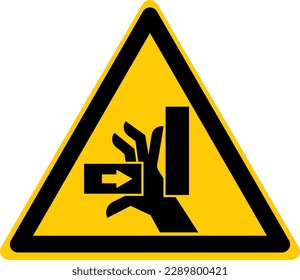 Warning Hazard Caution ISO Signs Icon Symbol Pictogram Crush Hazard