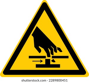 Warning Hazard Caution ISO Signs Icon Symbol Pictogram Cutting of Hand Moving Parts
