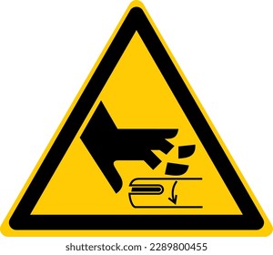 Warning Hazard Caution ISO Signs Icon Symbol Pictogram Cutting of Fingers Rotating Shaft 02