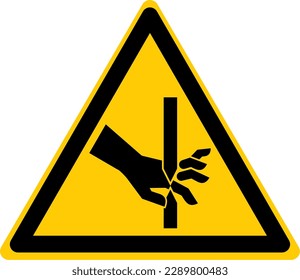 Warning Hazard Caution ISO Signs Icon Symbol Pictogram Cutting Of Fingers Straight Blades